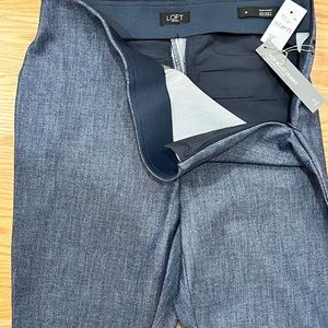 Loft Cigarette Side Zip Skinny Ankle Pants